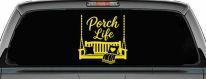 Porch Life with Porch Swing Car or Truck Vinyl Window Decal Sticker (Yellow)
