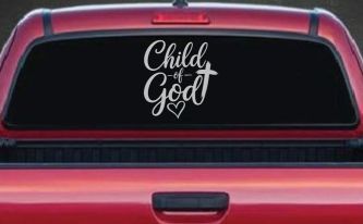 Child of God Car or Truck Vinyl Window Decal Sticker (Light Gray)