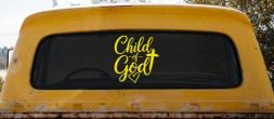 Child of God Car or Truck Vinyl Window Decal Sticker (Yellow)