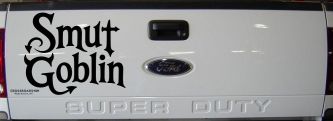 Smut Goblin Car or Truck Vinyl Window Decal Sticker (Black)