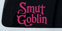 Smut Goblin Car or Truck Vinyl Window Decal Sticker (Hot Pink)