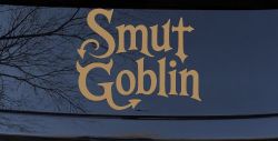 Smut Goblin Car or Truck Vinyl Window Decal Sticker (Light Brown)