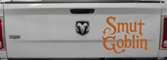 Smut Goblin Car or Truck Vinyl Window Decal Sticker (Nut Brown)