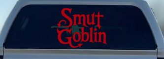 Smut Goblin Car or Truck Vinyl Window Decal Sticker (Red)
