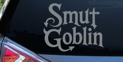 Smut Goblin Car or Truck Vinyl Window Decal Sticker (Telegrey)