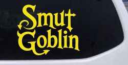 Smut Goblin Car or Truck Vinyl Window Decal Sticker (Yellow)