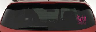 WITCH Women In Total Control Here Car Truck Vinyl Window Decal Sticker (Hot Pink)