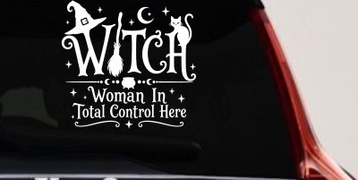 WITCH Women In Total Control Here Car Truck Vinyl Window Decal Sticker