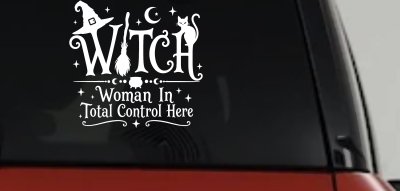 WITCH Women In Total Control Here Car Truck Vinyl Window Decal Sticker