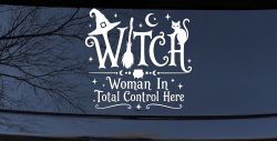 WITCH Women In Total Control Here Car Truck Vinyl Window Decal Sticker