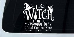 WITCH Women In Total Control Here Car Truck Vinyl Window Decal Sticker