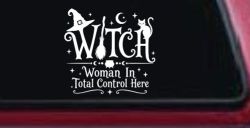 WITCH Women In Total Control Here Car Truck Vinyl Window Decal Sticker