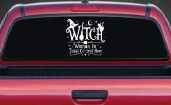 WITCH Women In Total Control Here Car Truck Vinyl Window Decal Sticker