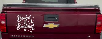 Boozed and Bewitched Car or Truck Vinyl Window Decal Sticker