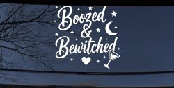 Boozed and Bewitched Car or Truck Vinyl Window Decal Sticker