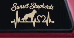 Sunset Shepherds Special Request Car or Truck Vinyl Window Decal Sticker (Desert Sand)