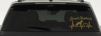 Sunset Shepherds Special Request Car or Truck Vinyl Window Decal Sticker (Gold)