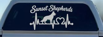 Sunset Shepherds Special Request Car or Truck Vinyl Window Decal Sticker (Light Gray)