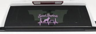 Sunset Shepherds Special Request Car or Truck Vinyl Window Decal Sticker (Lilac)
