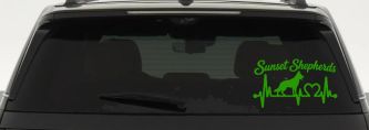 Sunset Shepherds Special Request Car or Truck Vinyl Window Decal Sticker (Lime)