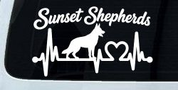 Sunset Shepherds Special Request Car or Truck Vinyl Window Decal Sticker