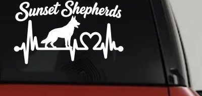 Sunset Shepherds Special Request Car or Truck Vinyl Window Decal Sticker