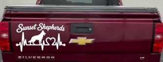 Sunset Shepherds Special Request Car or Truck Vinyl Window Decal Sticker