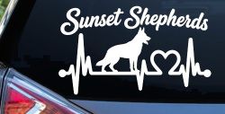Sunset Shepherds Special Request Car or Truck Vinyl Window Decal Sticker