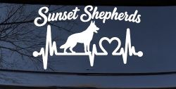 Sunset Shepherds Special Request Car or Truck Vinyl Window Decal Sticker