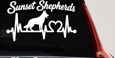 Sunset Shepherds Special Request Car or Truck Vinyl Window Decal Sticker