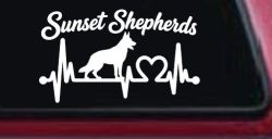 Sunset Shepherds Special Request Car or Truck Vinyl Window Decal Sticker