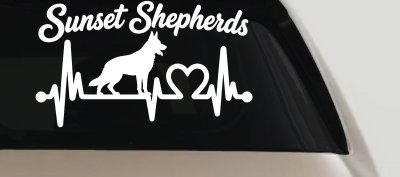 Sunset Shepherds Special Request Car or Truck Vinyl Window Decal Sticker
