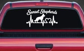 Sunset Shepherds Special Request Car or Truck Vinyl Window Decal Sticker
