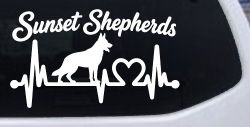 Sunset Shepherds Special Request Car or Truck Vinyl Window Decal Sticker