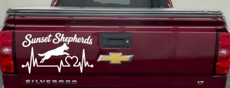 Sunset Shepherds Jumping Special Request Car or Truck Vinyl Window Decal Sticker