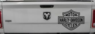 Harley Davidson Motorcycle Car or Truck Vinyl Window Decal Sticker (Black)