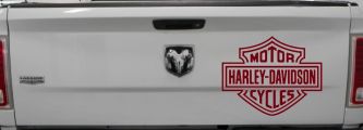 Harley Davidson Motorcycle Car or Truck Vinyl Window Decal Sticker (Burgundy)