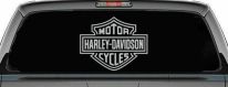 Harley Davidson Motorcycle Car or Truck Vinyl Window Decal Sticker (Light Gray)