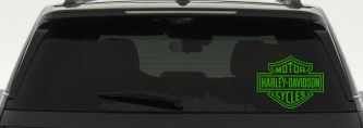 Harley Davidson Motorcycle Car or Truck Vinyl Window Decal Sticker (Lime)