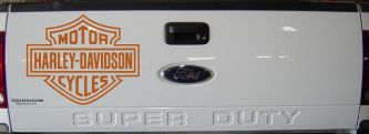 Harley Davidson Motorcycle Car or Truck Vinyl Window Decal Sticker (Nut Brown)