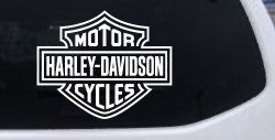 Harley Davidson Motorcycle Car or Truck Vinyl Window Decal Sticker
