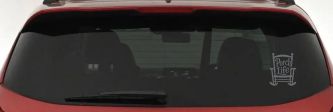 Porch Life Rocking Chair Car or Truck Vinyl Window Decal Sticker (Silver)