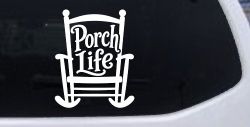Porch Life Rocking Chair Car or Truck Vinyl Window Decal Sticker