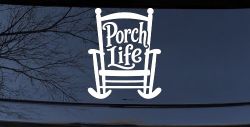 Porch Life Rocking Chair Car or Truck Vinyl Window Decal Sticker