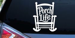 Porch Life Rocking Chair Car or Truck Vinyl Window Decal Sticker
