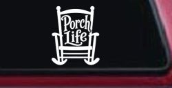 Porch Life Rocking Chair Car or Truck Vinyl Window Decal Sticker