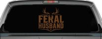Feral Husband Car or Truck Vinyl Window Decal Sticker (Copper)