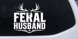 Feral Husband Car or Truck Vinyl Window Decal Sticker