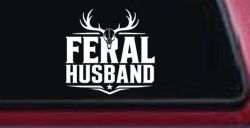 Feral Husband Car or Truck Vinyl Window Decal Sticker