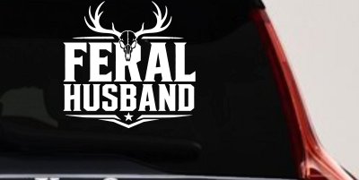 Feral Husband Car or Truck Vinyl Window Decal Sticker